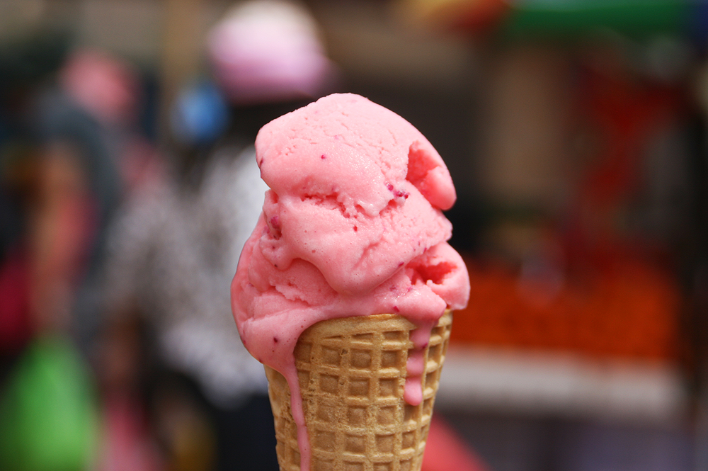 strawberry dirty ice cream, strawberry farm benguet