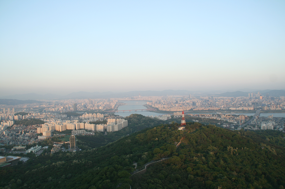 seoul skyline from n seoul tower 2
