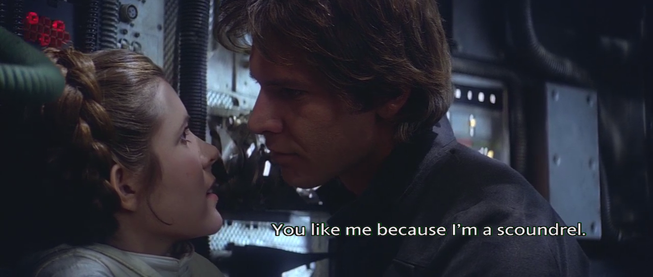 han solo and princess leia